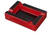 Visol Wesley Black and Red Rectangular Cigar Ashtray
