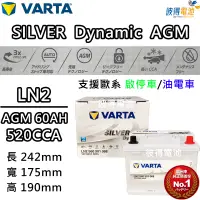 在飛比找蝦皮購物優惠-德國NEW VARTA華達 LN2 AGM 60AH 歐規汽