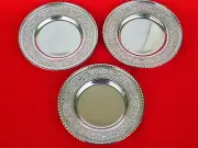 NOS 80's Stainless Steel 18/10 Set of 3 Serving Plates, Solingen Germany SLP13
