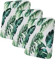 hyha Printed Couch Cushion Covers, Floral Sofa Covers Washable for 3 Cushion Couch, Stretch Pattern Outdoor Cushion Covers for Patio Furniture with Elastic Bottom(3 Packs, Monstera Deliciosa)
