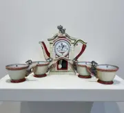 Vintage Dept 56 Storybook Hickory Dickory Doc Mouse & Clock Teapot Set - New