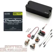 EMG PSA BLACK P-90 STYLE HOUSING WITH SA SINGLE COIL STRAT SOUND ( 1 STRING SET)