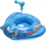 Inflatable Shark Pool Floats for Kids Toddler Pool Float Toys Shark Ship Gifts