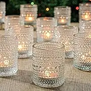 36 Pcs Votive Candle Holders for Table Centerpiece, DIY Wax Filling Clear Glass Tea Light Candle Holders Sets, Tealight Candle Holders for Wedding Decor Gift Home Decoration（Clear,36）