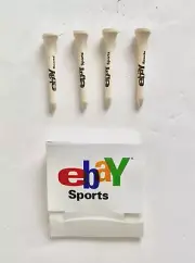 Vintage 2002 eBay Sports 4 Golf Tees 1 Ball Marker Matchbook Set Live Event NOS