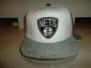 BROOKLYN NETS BASEBALL CAP/HAT-MITCHELL & NESS SNAPBACK/WHITE-BLACK-GRAY/NEW!!!