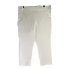 HUE New Women's Capri Pants 2XL White Cropped Pull-On Casual NWT