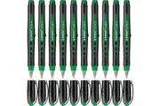 Stabilo Bl@Ck Rollerball Pens Medium Green Box 10