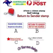 "RETURN TO SENDER" or Personalised Signature Flash Stamp Self Inking AU Stock