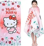 Franco Kids Super Soft Cotton Beach Towel, 58 in x 28 in, Hello Kitty