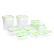 22-Piece Food Storage Containers w/Lids Click-and-Lock, BPA-Free Assorted Sizes
