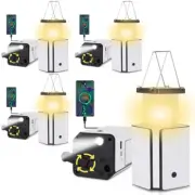4Pack Solar LED Rechargeable Emergency Camping Lantern,Warm White Solar Recharge