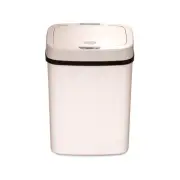 Nine Stars Plastic Sensor Trash Can 3.2-Gallon White (DZT-12-5WH)