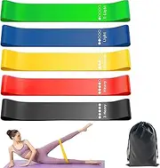 Resistance Bands, Exercise Bands, Fitness Bands for Physical Therapy, Strength Training, Yoga, Pilates, Stretching, Non-Latex Elastic Bands with Different Strengths, Workout Bands for Home