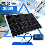 12V 300W Solar Panel Kit Mono Fixed Caravan boat Camping Power Battery Charger