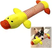 ZWWOGE Cute Dog Toy Indestructible, Dog Toy Duck, Striped Plush Duck for Small and Large Breeds, Stress Relief for Dogs, Anti-Stress Dog