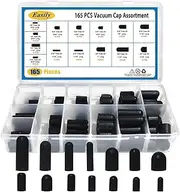 Vacuum Caps Rubber Plug Kit, 165 PCS 14 Size Assorted Vacuum Plugs Hose End Caps Assortment Kit for Carburetor, Manifold, Automotive 3/16'' 5/16" 7/32" 1/4" 5/32'' 3/8'' 1/8'' 1/2"