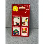 Vintage 80’s Sesame Street Gift Tags Retro Jim Henson Present Trims Cleo NEW NOS