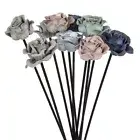 10Pcs Artificial Leather Velvet Flowers Rattan Sticks Diffuser Home Fragrances