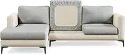 Nolan Interior Miracle Sofa Cover - Plush Back Cushion Cover with Ultra-Soft, Stretchy, Thick Chenille Fabric - Small, Earl Grey - Pet Proof, Stain Safe, Easy Fit, Easy Wash