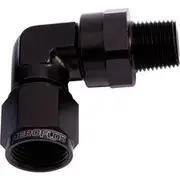 Aeroflow 90° Male NPT to Female AN Adapter 1/8" to -6AN, AF923-06-02BLK