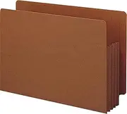 Smead End Tab TUFF® File Pocket, Reinforced Straight-Cut Tab, 3-12'' Expansion, Reinforced Gusset, Extra Wide Legal Size Document Holder Folders File Folder Filing, Redrope, 10 per Box (74780)