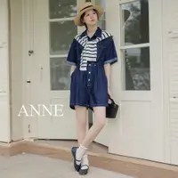 在飛比找蝦皮商城優惠-ANNE｜牛仔套裝 牛仔連體褲 附披肩【AO10179】連體