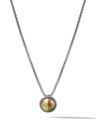 18kt yellow gold and sterling silver Petite Chatelaine® necklace