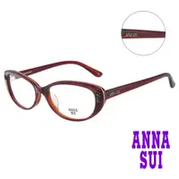 在飛比找PChome24h購物優惠-ANNA SUI 日本安娜蘇 金屬時尚水鑽薔薇造型眼鏡(復古