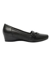 [Easy Steps] Savoy Heeled Shoes in Black Leather