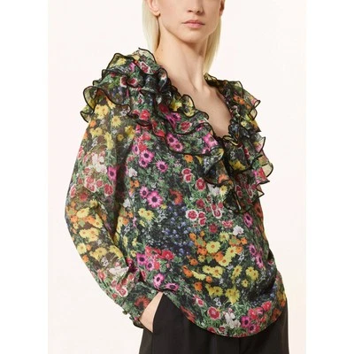 NWT Ted Baker Amell Floral-Printed Blouse Black Women’s Size 1 (4 US)