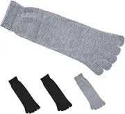 [Beavorty] 2 Pairs Cotton Toe Socks Five Finger Socks Athletic Running Socks with Toes for Women Men Athletic Running Assorted Color