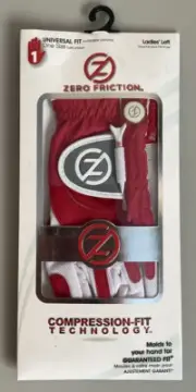 Zero Friction Ladies Left Golf Glove White One Size Universal Fit Womens