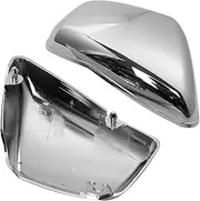 Wivplex, for Yamaha, Virago 1984-up XV 700 750 1000 1100 Battery Left Right Side Panel Cover Chrome Motorcycle Battery Side Cover(Battery Cover-01)