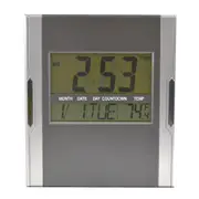 Italplast Digital Display Wall Clock 215mm (Silver/Grey)