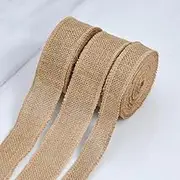 Jute Ribbon Hessian Ribbon Natural Hessian Jute Ribbon Rolls Vintage Gift Ribbon for DIY Crafts, Wedding Decoration (Khaki（ 10 * 4cm）)