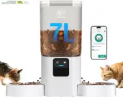 5G Wifi Automatic Dog Feeder with 7L Large Food Storage Container,Cat Food Dispe