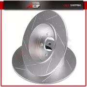 2 * Rear Slotted Brake Rotors Discs For Dodge Challenger Chrysler 300 3.6L 6.4L (for: Chrysler)
