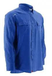 NEW Huk Performance Fishing Men's Next Level Long-Sleeve Shirt Small ￼ ￼ Royal