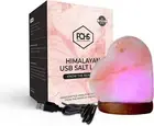 USB Himalayan Mini Heart Salt Lamp, 7 Color Changing LED Bulb, Multicolor