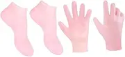Foot Socks Gloves Set Moisturizing Socks for Dry Feet Exfoliating Gloves for Rough Skin Gentle Callus Removal for Women Men
