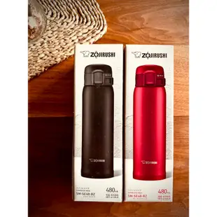 ［ 全新 ］ZOJIRUSHI 象印 彈蓋不鏽鋼真空保溫瓶 480ml SM-SV48ETW