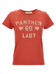 [Valentino Garavani] Valentino Garavani-Panther Lady T Shirt Rosso-Donna XS