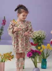 Louise Misha Lara Dress - Ivory Ench Fields