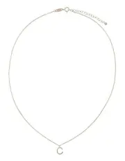[Mocha] Elly Lou Timeless Initial C Necklace in Silver