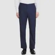 Theory Men's Blue Wool Jake Unfinished Hem Tuxedo Pants Size 32