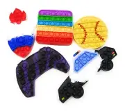 5 Pack Variety Multi Fidget Popping Push it Bubble Pop Toy Autism New