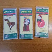 Yard Art Do It Yourself Wood Patterns Christmas Decor Vintage Set Of 3
