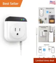 Programmable Smart WiFi Thermostat Plug Outlet, Wireless Electric Plug-in Tem...