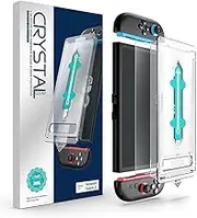 LEZOOY 2 Pieces 2025 Latest Switch2 Screen Protector Tempered Glass Protective Film with Dustproof Case Suitable for Latest Nintendo Switch2 Scratch-resistant HD Transparent